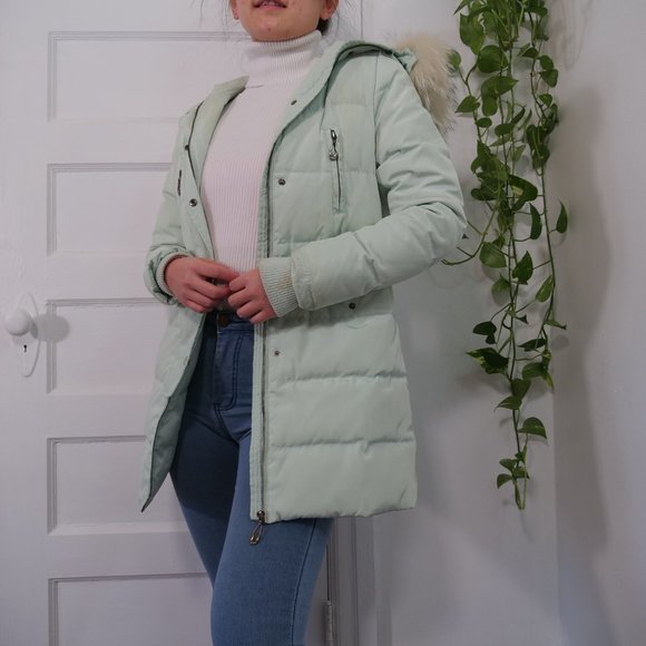 Mint Green colour winter coat - Picture 7 of 16